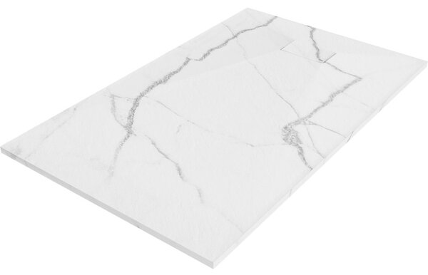 Mexen Hugo, obdélníková sprchová vanička, SMC, 140x70cm, imitace kamene – bílá, 42157014
