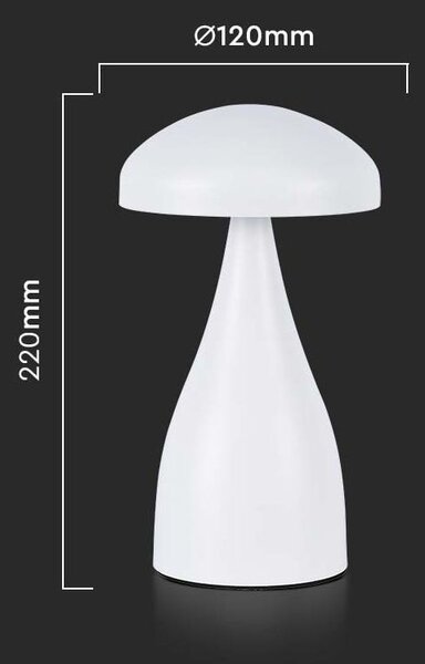 LED Solution Bílá LED stolní nabíjecí lampa 220mm 1W 7896