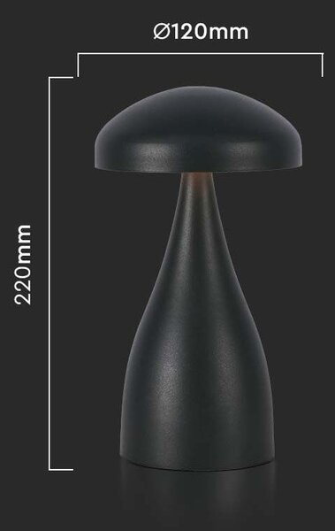 LED Solution Černá LED stolní nabíjecí lampa 220mm 1W 7895