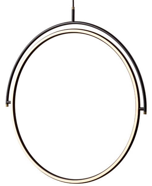Halo Design Černé kovové závěsné LED světlo Tilt 40 cm