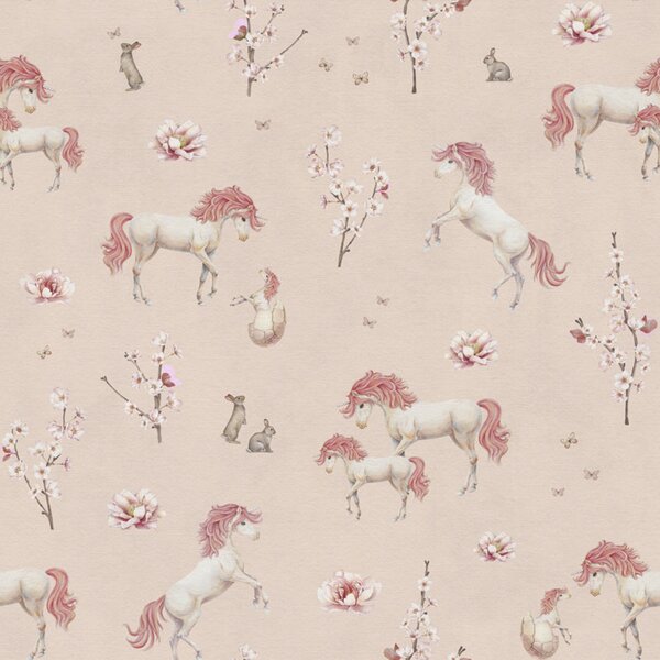 FUGU Tapeta jednorožec - Unique unicorn Pink Materiál: Digitální eko vlies - klasická tapeta nesamolepicí