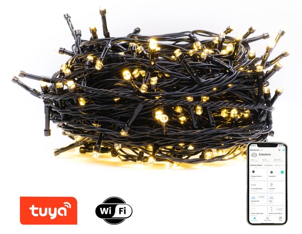 Immax NEO LITE Smart světelný řetěz, venkovní 20m, 200ks LED CCT diod, WiFi, TUYA