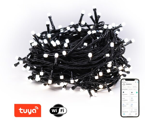Immax NEO LITE Smart světelný řetěz, venkovní 20m, 200ks LED CCT diod, WiFi, TUYA