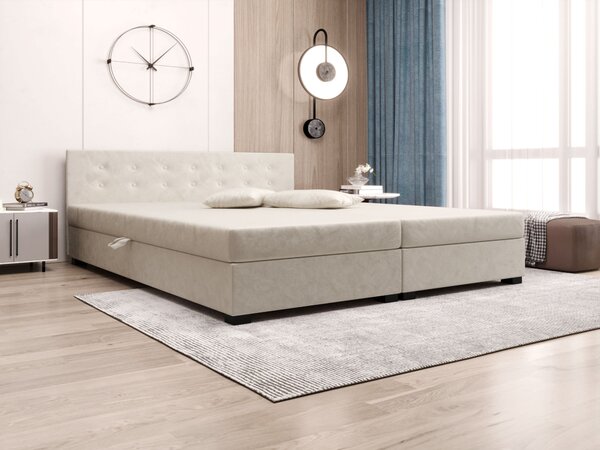 Manželská postel s úložným prostorem 140x200 ROSIE 11 - ecru