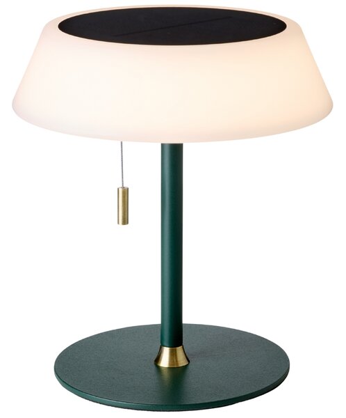 Halo Design Tmavě zelená kovová nabíjecí stolní LED lampa Solar 19 cm