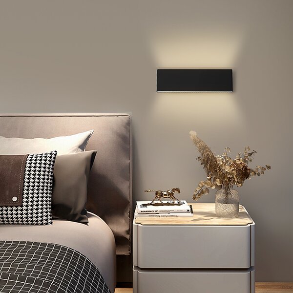 Immax NEO LISTON Smart nástěnné svítidlo 29cm 8W černé Zigbee 3.0