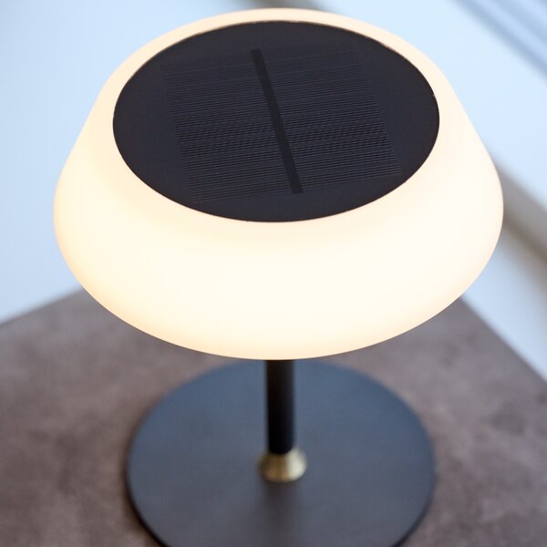Halo Design Černá kovová nabíjecí stolní LED lampa Solar 19 cm