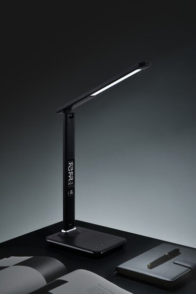 LED stolní lampička Immax KINGFISHER BLACK černá