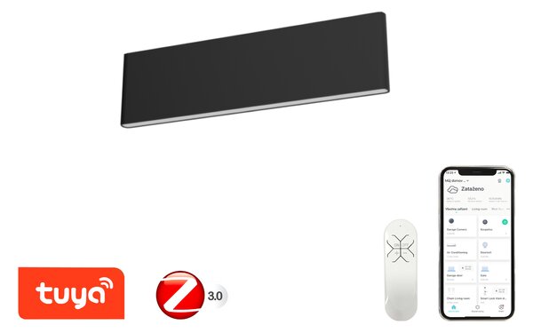 Immax NEO LISTON Smart nástěnné svítidlo 29cm 8W černé Zigbee 3.0