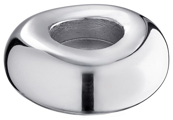 CHROME Svícen na čajovou svíčku 9 cm - stříbrná