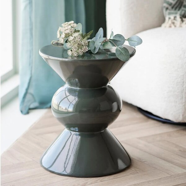 -25 % Dny MOMENTI– Nordic Living Zelený odkládací stolek Rosolina 33,5 cm