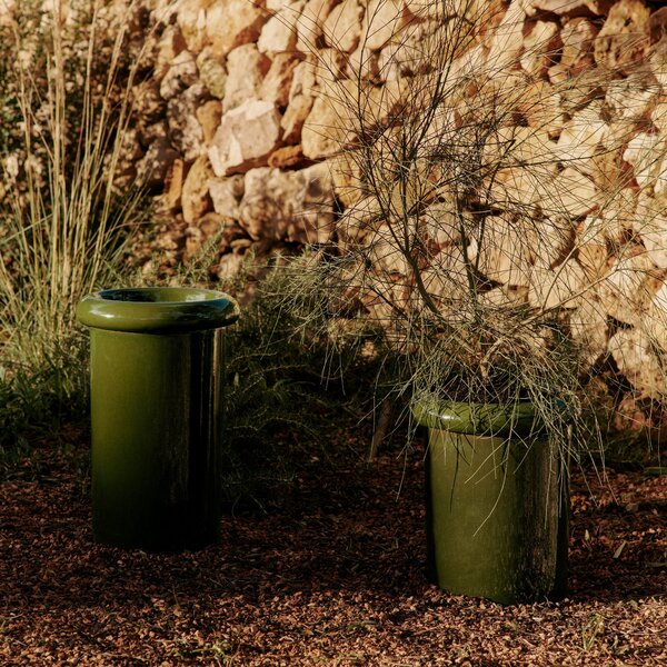 FERM LIVING Květináč Rollo, Small, Moss Green