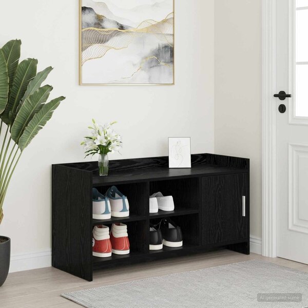Skříň na obuv Černý dub 100 x 39,5 x 51 cm Kompozitní dřevo