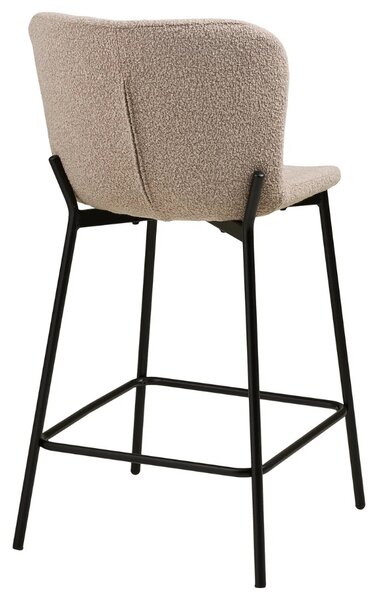 -25 % Dny MOMENTI– Nordic Living Béžová bouclé barová židle Maceda 65 cm