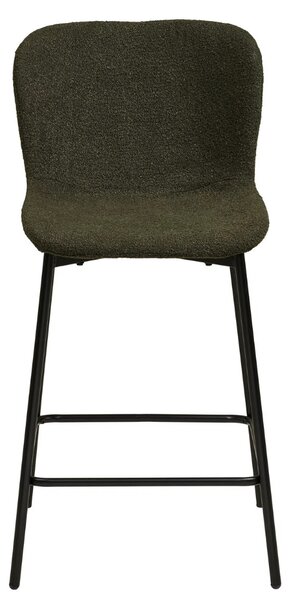 -25 % Dny MOMENTI– Nordic Living Zelená bouclé barová židle Maceda 65 cm