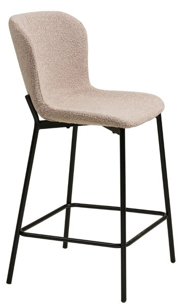 -25 % Dny MOMENTI– Nordic Living Béžová bouclé barová židle Maceda 65 cm