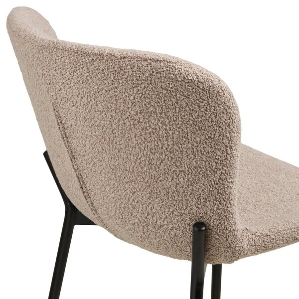-25 % Dny MOMENTI– Nordic Living Béžová bouclé barová židle Maceda 65 cm