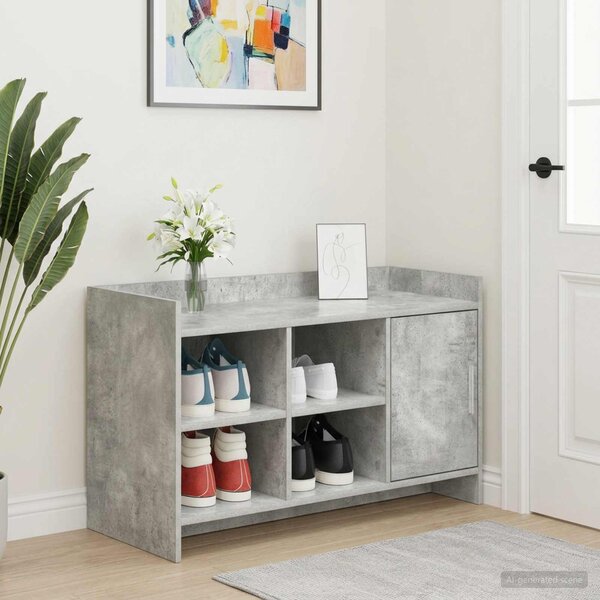 Skříň na obuv Betonově šedá 100 x 39,5 x 51 cm Kompozitní dřevo