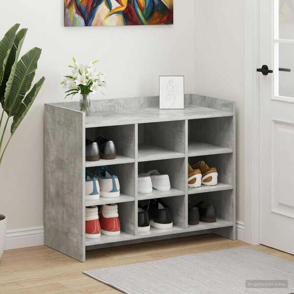 Skříň na obuv Betonově šedá 85 x 39,5 x 70 cm Kompozitní dřevo