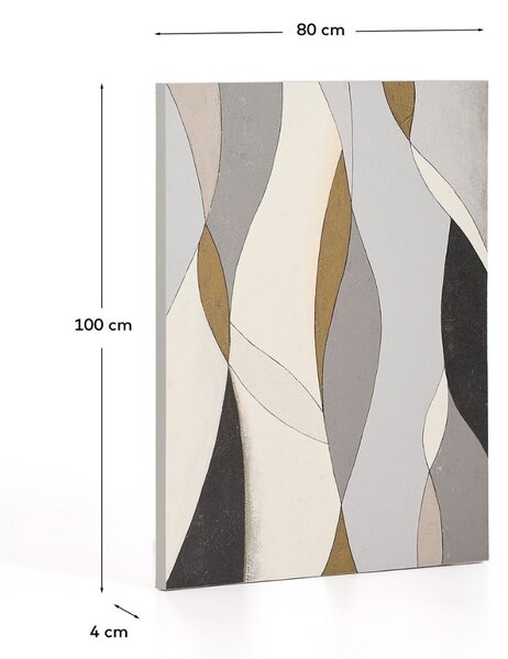 Kave Home Abstraktní obraz Marvilo 90 x 60 cm