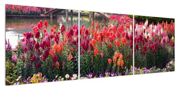Obraz květin (150x50 cm)