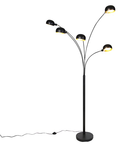 Chytrá stojací lampa černá 5-světlo vč. Wifi B35 - Sixties