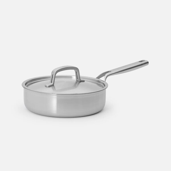Fabini Beznýtová hluboká pánev z vícevrstvé nerezové oceli s poklicí ø 24 cm (2,5 l) / rozbaleno