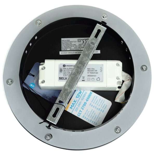 Aigostar - LED Stmívatelné nástěnné svítidlo MESH Smart LED/12W/230V černá
