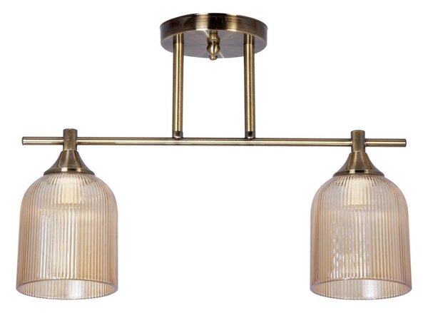 Lustr na tyči 2xE14/60W/230V mosaz