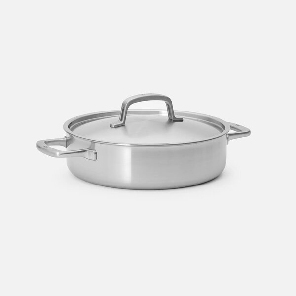 Fabini Tegame pánev Lucca 3.0, ø 28 cm (4l ) - Nerezová beznýtová pánev z vícevrstvé nerezové oceli s poklicí