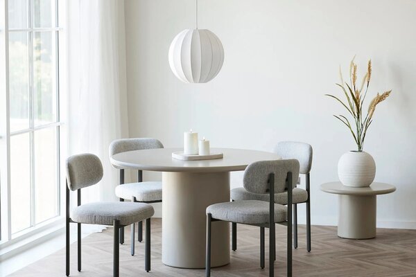 Nordic Living Bílé závěsné světlo Coven 40 cm