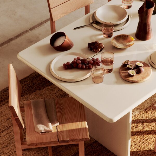 FERM LIVING Skleničky Boya Low, Yellow, sada 2 kusů