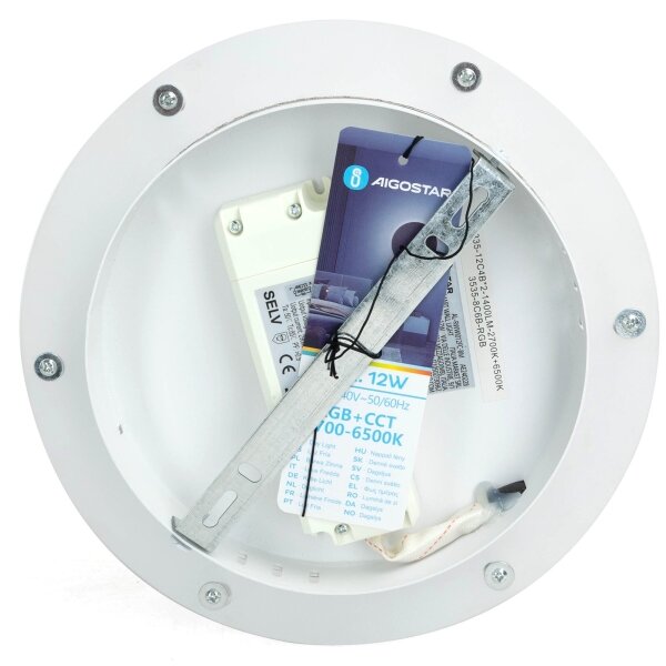 Aigostar - LED RGBW Stmívatelné nás. svítidlo MESH Smart LED/12W/230V + DO bílá