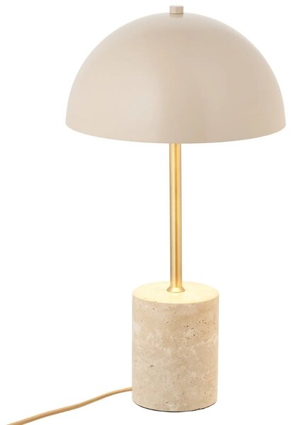 Nordic Living Béžová mramorová stolní lampa Sheffield 45 cm