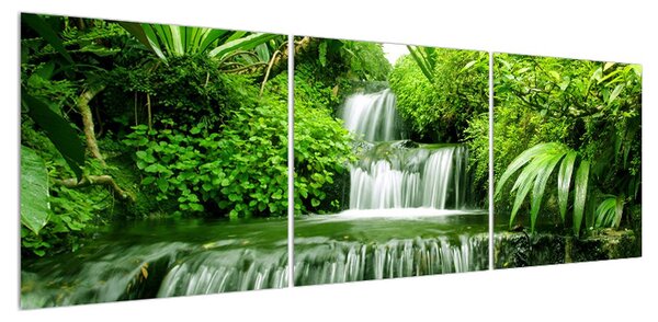 Obraz indonéských vodopádů (150x50 cm)
