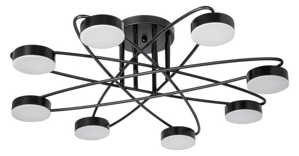LED Přisazený lustr 8xLED/7W/230V 3000-6000K pr. 70 cm černá