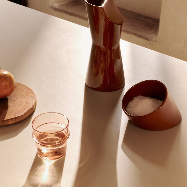 FERM LIVING Skleničky Boya Low, Yellow, sada 2 kusů