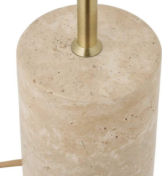 Nordic Living Béžová mramorová stolní lampa Sheffield 45 cm
