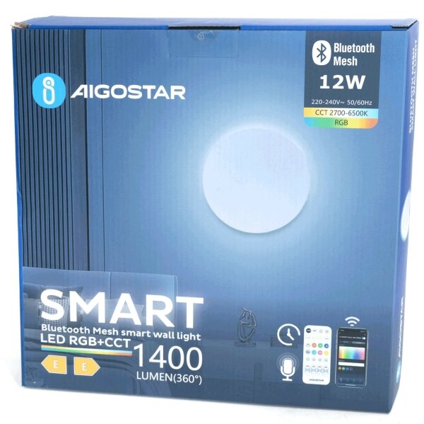 Aigostar - LED RGBW Stmívatelné nás. svítidlo MESH Smart LED/12W/230V + DO bílá