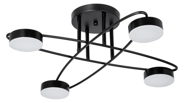 LED Přisazený lustr 4xLED/7W/230V 3000-6000K pr. 60 cm černá