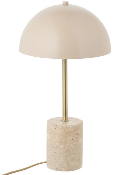 Nordic Living Béžová mramorová stolní lampa Sheffield 45 cm