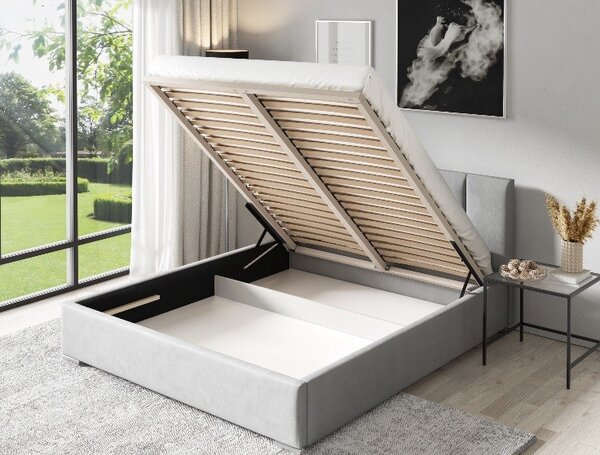 Elegantní čalouněná postel 180x200 MADALENA 2 s úložným prostorem - vanilková