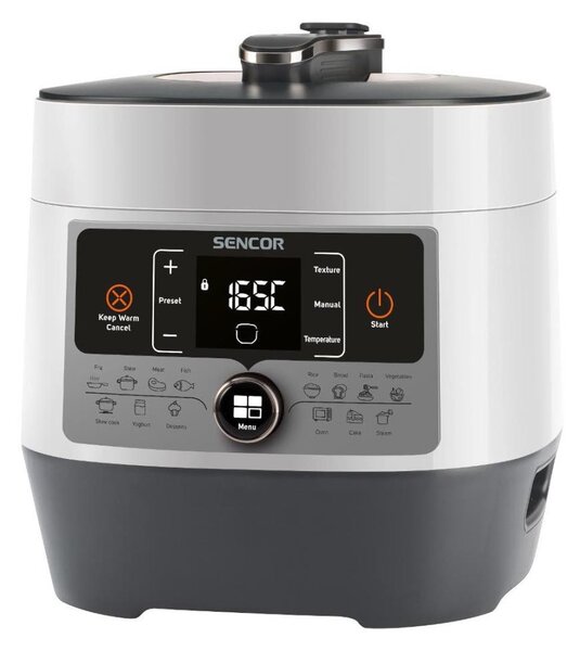 Sencor - Multifunkční elektrický tlakový hrnec 5,5 l 1000W/230V bílá/černá