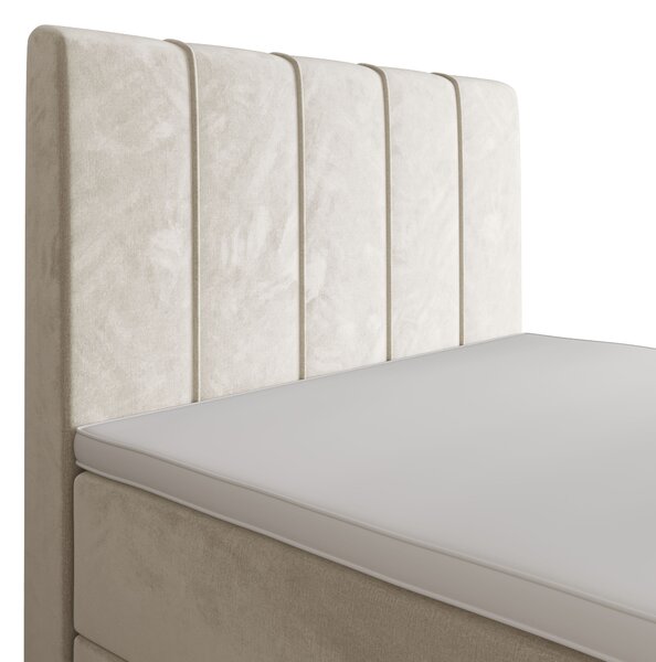 Jednolůžková boxspringová postel 100x200 MADLEN 1 - béžová