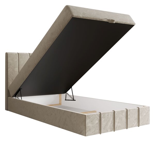 Jednolůžková boxspringová postel 100x200 MADLEN 1 - béžová