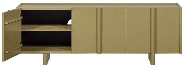 WOOOD Zelený dřevěný TV stolek Basu 152 x 46 cm