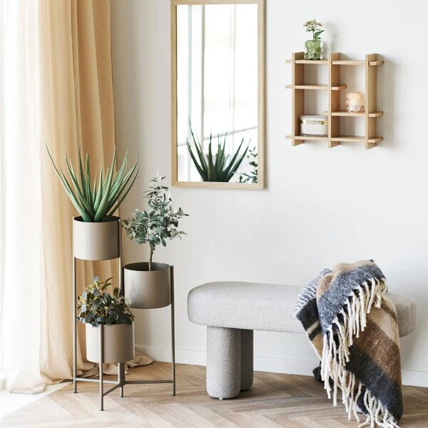 Nordic Living Hnědý kovový květináč Jax Ø 23 cm