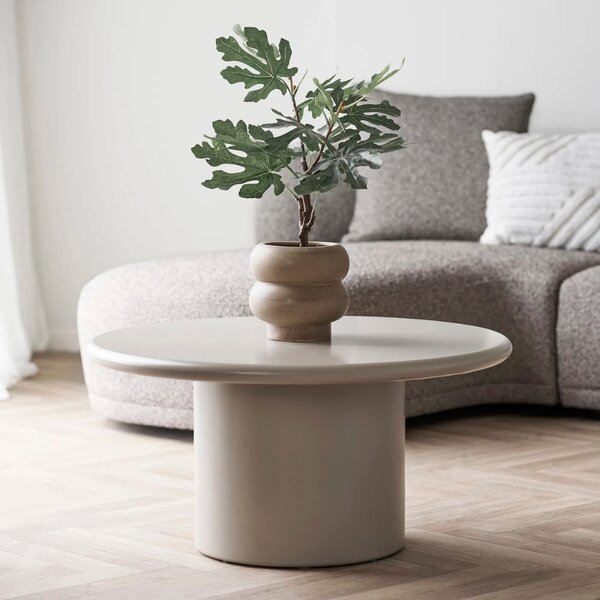 Nordic Living Hnědý keramický květináč Oddy Ø19 cm