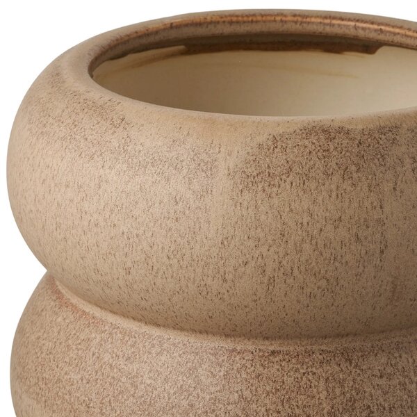 Nordic Living Hnědý keramický květináč Oddy Ø19 cm