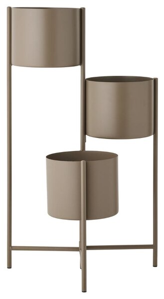 Nordic Living Hnědý kovový květináč Jax Ø 23 cm